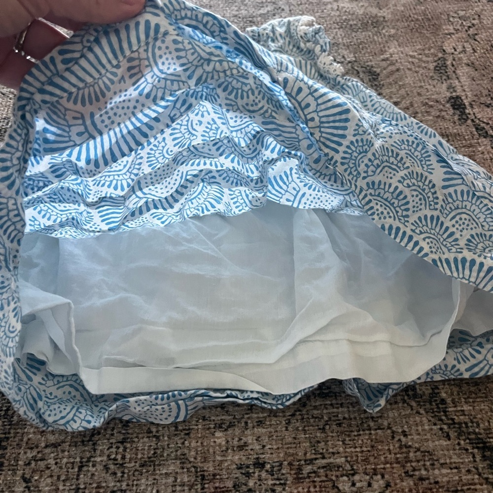 Lali toddler girl Blue and White patterned Dress cotton 2T - Picture 4 of 6